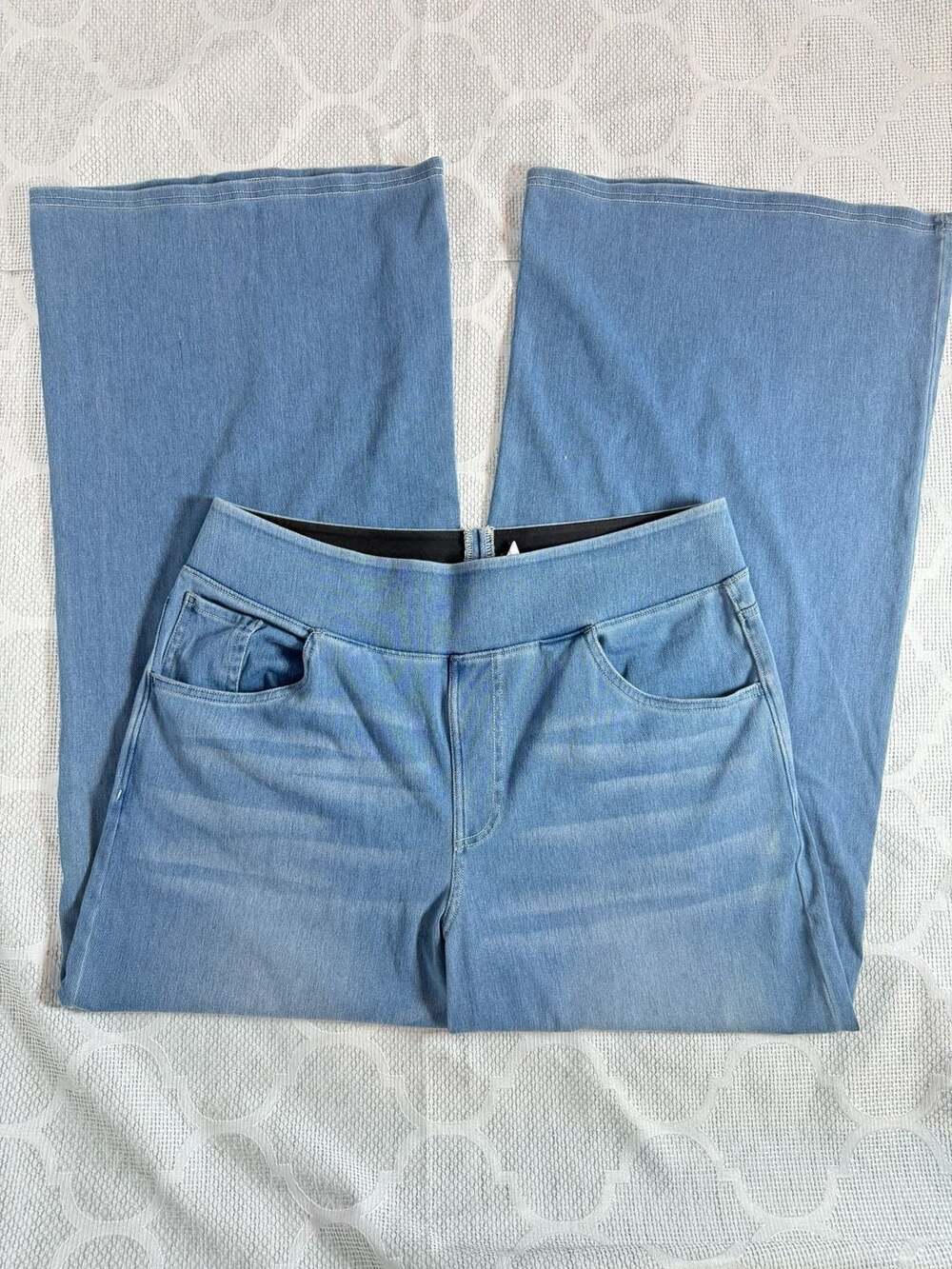 Halara  Flex Light Blue High Waisted Wide Leg Denim Pants-XL